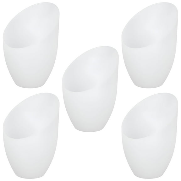 HIBIBUD 5pcs Plastic Lamp Shade Horseshoe Lampshade Replacement Floor Lamp Light Cover Inclined White Lamp Covers Ceiling Fan Globe for Bedroom Lamp 3.5cm