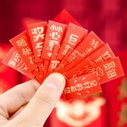 Hesroicy 10Pcs Mini Chinese Red Envelopes Realistic Moisture-proof Micro Decor Mini Dollhouse Chinese Lucky Packet for Kids