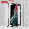 thumbnail image 6 of Magnetic Case Compatible with Samsung Galaxy S23 Ultra Double Sided Clear Tempered Glass Full Protective Case-Silver, 6 of 7