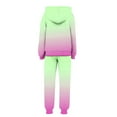 thumbnail image 4 of XUNKUSGA Girls 2 Piece Outfits 4-15 Years Fashion Sweatsuits Sets Drop Shoulder Athletic Hooded Sweatshirts and Sweatpants with Pockets Comfy Warm Girls' Clothing Sets Green, 4 of 6