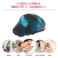 thumbnail image 6 of KLL Red And Blue Sky Dragon Pattern Shower Cap & Bath Cap for Women,Reversible Oversized Waterproof Shower Caps for all Hair Lengths,Elastic Reusable Bathing Hair Cap, 6 of 6