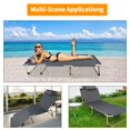 thumbnail image 6 of Jacgood Portable Folding Camping Cot Bed with Adjustable 5-Position Lounge Chair, Pillow, 6 of 9