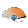 thumbnail image 2 of BAOQIN 13-Inch Folding Hand Fan, Wood Hand Held Folding Fans Chinese Kung Fu Hand Fan Decorative Folding Fans for Dance, Performance, Festival or Home Decorations （Q）, 2 of 5