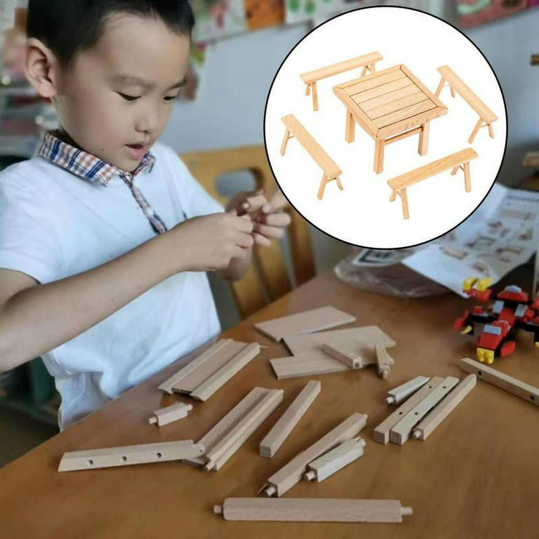 Creative Woodworking DIY Wood Disassembly Carpentry Construction Kits Nut  Toys Kids Adults Age 3+ 