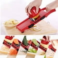 thumbnail image 4 of Multifunctional Mandoline Slicer Set Manual Kitchen Fruits Vegetables Blades 长尾关键字: Tool Grater Dicer Convenient Interchangeable Blades, 4 of 9