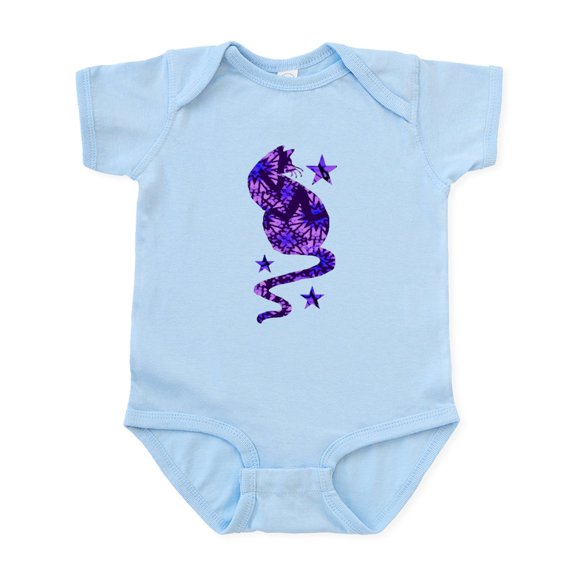 CafePress - Batik Cat One Side Infant Bodysuit - Baby Light Bodysuit, Size Newborn - 24 Months