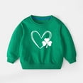 thumbnail image 5 of LIaqionyy Girl's St Patrick's Day Tops Kids Casual Long Sleeve Crewneck Pullover Cute Shamrock Graphic Clothes 2-10Y, 5 of 5