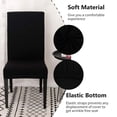 thumbnail image 2 of Machine Washable Stretch Chair Cover Set of 2, Universal Dining Chair Cover, Removable, Washable Chair Cover for Home Hotel Restaurant Wedding Decoration (Black, 2 pieces), 2 of 5