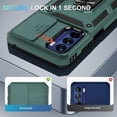 thumbnail image 3 of for Moto G 5G 2022 Case, Slide Camera Cover HD Screen Protector Military Grade Shockproof Ring Holder Kickstand Protective Case for Moto G 5G 2022 (Pine Green), 3 of 7
