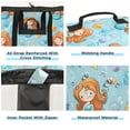 thumbnail image 2 of RMDQTR Durable Large Laundry Backpack with Drawstring Closure Ideal for Laundry Trips,Travel&Camping Little Mermaids and Seashells, 2 of 7