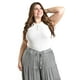 thumbnail image 4 of Pantalon estilo palazzo Roman Fashion /Tallas Extras, R42 (Gris) gris 40, 4 of 6