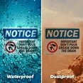 thumbnail image 6 of (2 Pack) Important Don't Pour Grease OSHA Notice Sign 18 Inch X 12 Inch Indoor / Outdoor Rust-Free Aluminum Metal Signs for Workplace, Workshop, and Construction Site, Made in the USA, 6 of 8