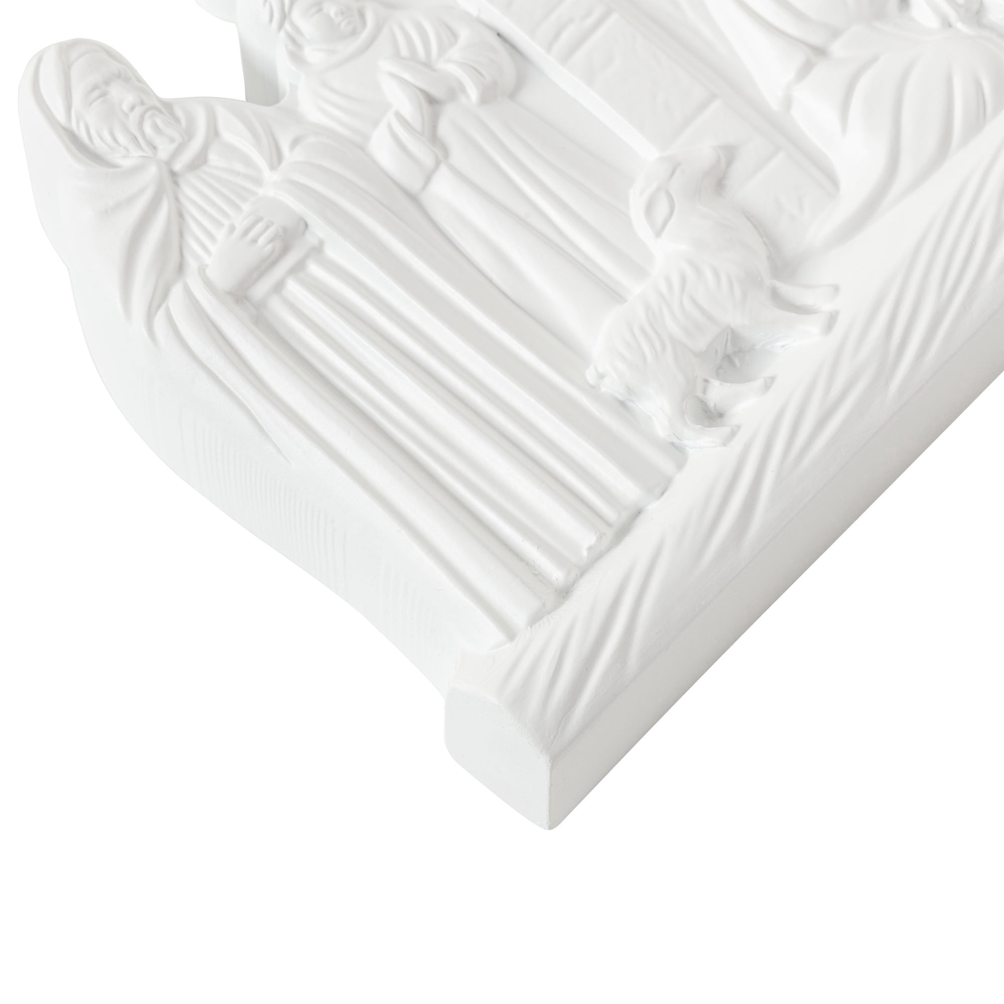 White Nativity Scene Christmas Sculpture Decoration, 7", by Holiday Time