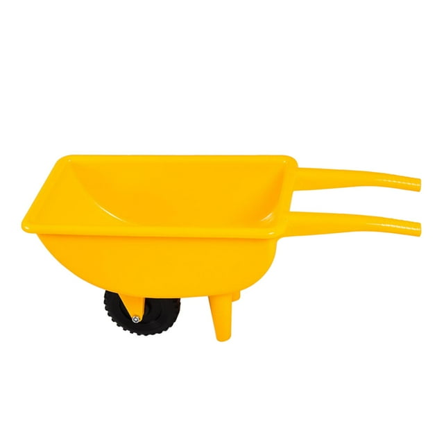 BELOVING Jouet de Sable Brouette, Jouet de Jardinage Brouette, Cour Jouet Léger de Jeu d'Imitation Jouet de Plage Roue Simple pour Filles Garçons 3+ Jaune