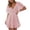 Pink, variant on Birdeem Womens Lace Short Sleeve Lace Stitching Large Peplum Dress Short Sleeve V-Neck Dress