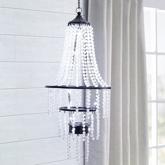 The Lakeside Collection Traditional Crystal Battery Powered Chandelier