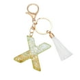 thumbnail image 1 of Bag of Crystals,New White Tassel Letter Key Chain Crystal Drop Pendant Fashionable Bag Key Chain,Personalized Key Chain, 1 of 2