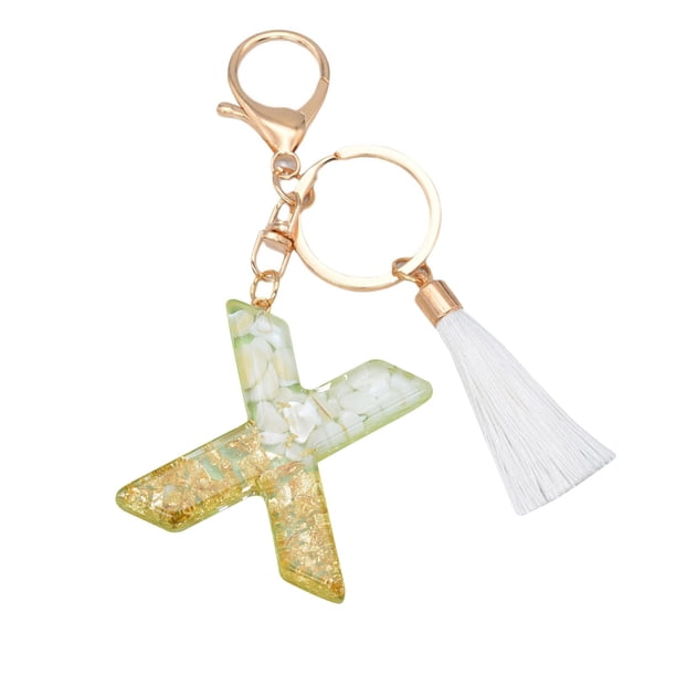 Llavero Personalizado Nuevo Blanco Boquilla Carta Llavero Cristal Colgante Bolso de Moda Llavero con Colgante