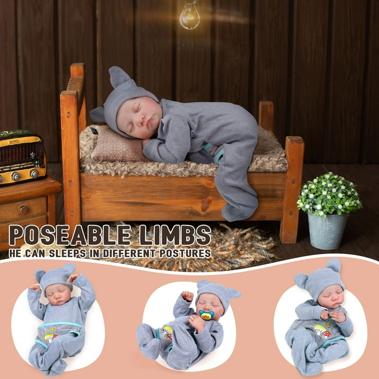  Miaio Reborn Baby Doll Boy 7 Inch Silicone Doll Mini