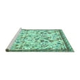 thumbnail image 2 of Ahgly Company Machine Washable Indoor Rectangle Animal Turquoise Blue Traditional Area Rugs, 2' x 5', 2 of 4