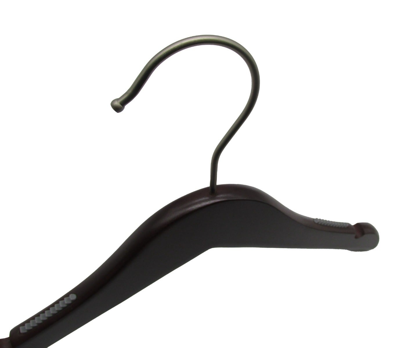 NAHANCO Wooden Baby/Infant Hangers, 10" - Low Gloss Mahogany, 25/CTN