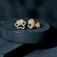 thumbnail image 5 of Rosec Jewels Lab Grown Diamond Studs - Dog Paw Earrings for Women - EF-VS Quality - Ready to Gift, 14K Yellow Gold, 5 of 8