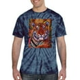 thumbnail image 2 of Wild Bobby, Colorful Painted Tiger, Animal Lover, Tie-Dye Tees, Spiral Navy, Small, 2 of 3