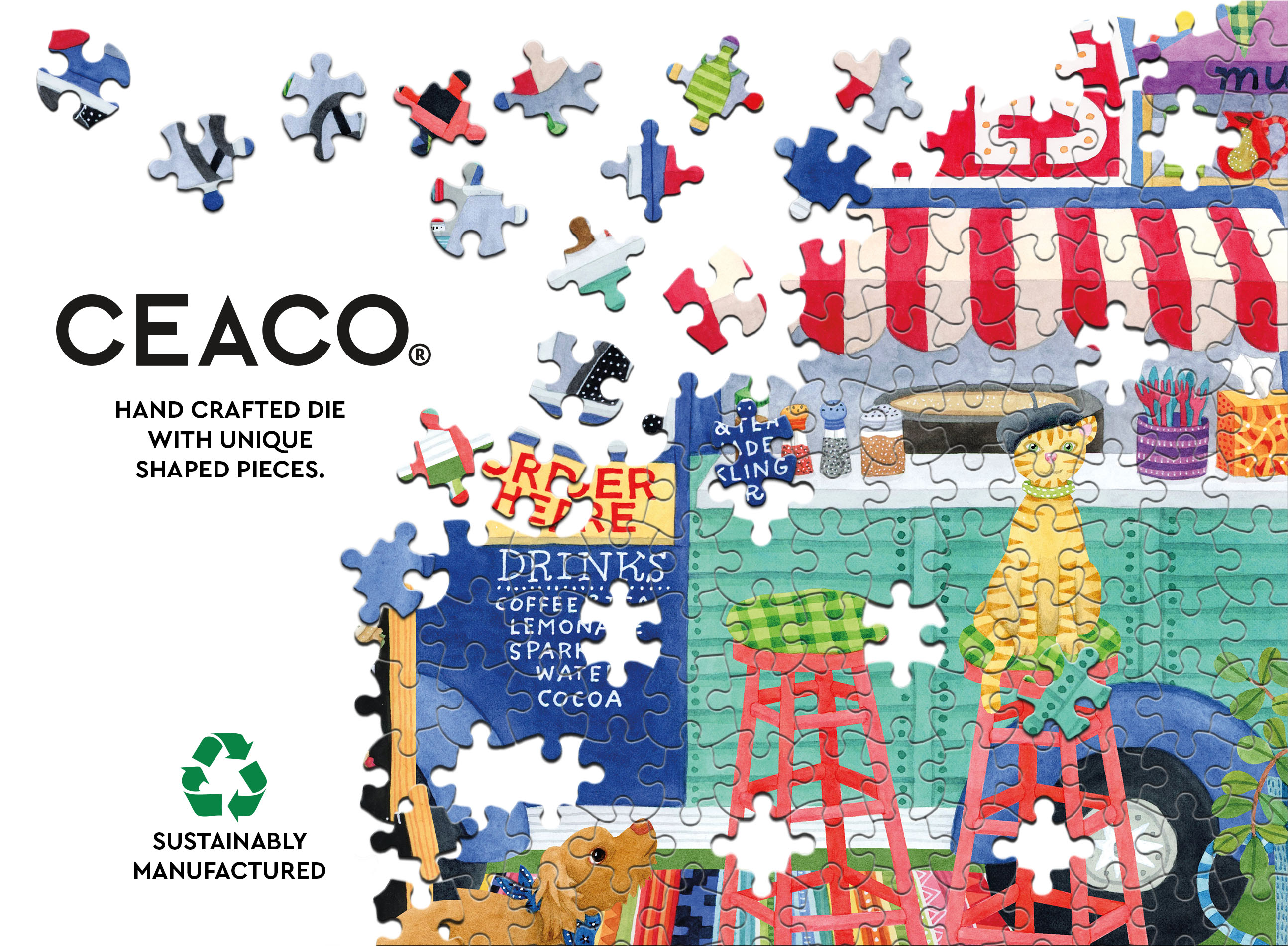 Ceaco JK Stewart Mr. Goat's Good News 500-PC Interlocking Jigsaw