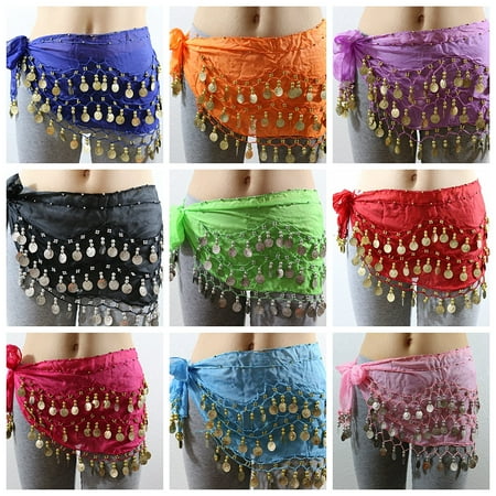 Belly Dance Dancing Tassel Belt - 12 Pcs Mixed Colors Wholesale Belly Dancing Voile Dance Hip Belt Wrap 98 Coins US Seller, US wholesaler providing unbeatable low price for 98 coins.., By DPUS