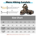 thumbnail image 3 of CAMEL CROWN Mens Leather Hiking Sandals Outdoor Beach Sports Male Water Sandals Fisherman Open Toe Shoes Adjustable Straps Athletic Sandals Coffee, 3 of 9