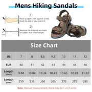 CAMEL CROWN Mens Leather Hiking Sandals Outdoor Beach Sports Male Water Sandals Fisherman Open Toe Shoes Adjustable Straps Athletic Sandals Coffee