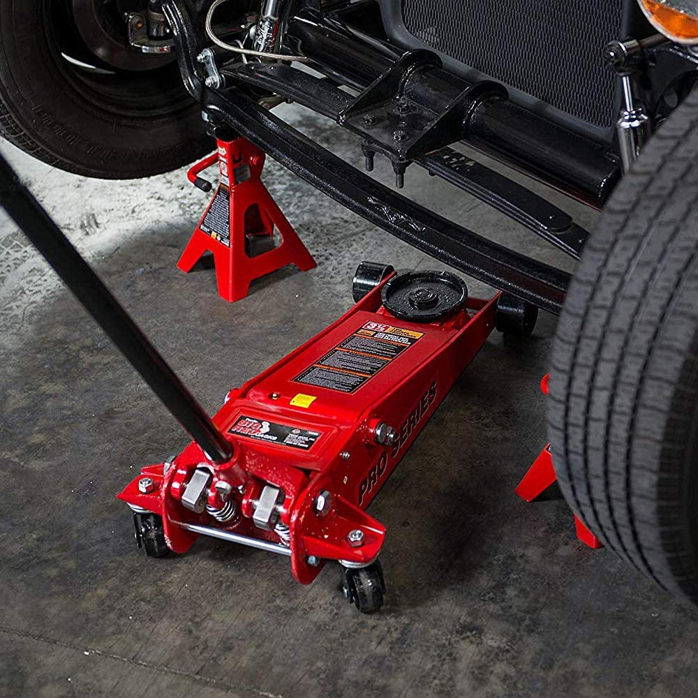 Big Red Steel Jack Stands 3 Ton Car Jack Stand for Extended Height Trucks,Suv,Red,1 Pair,W4306
