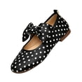 thumbnail image 3 of KEVCHE Womens Polka Dot Satin Bow Knot Round Toe Ballet Flats, Comfort Slip On Shoes, Lightweight Footwear for Casual Summer Party Wear, Retro Mary Jane Ballet Shoes, 3 of 5