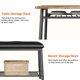 thumbnail image 4 of QinaQin Juego de comedor para 2 personas con mesa de madera y repisa, incluye 2 sillas tapizadas con patas metálicas, ideal para espacios pequeños, 4 of 8