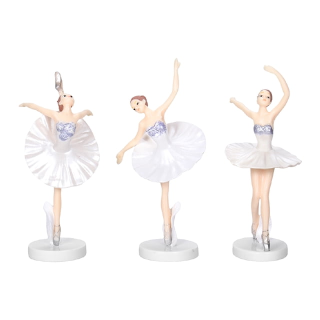 TIELUTT 3pcs Ballet Girl Cake Topper Baking Cake Decoration Tools Girl Christmas Decorations Small Christmas Ornament Hairdresser Snowflake Ornament Ornament Set with Topper Mailbox Ornament