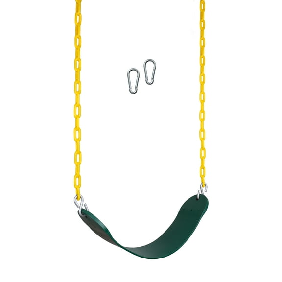 New Bounce Swing Seat – Tree Swing with Rust-Proof Chain Coated in Thick Plastic, Swing Set Accessories for Outdoor Swings