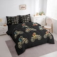 thumbnail image 3 of jejeloiu Extreme Speed Sport 7pcs Bedding Comforter Set,Beige Motorcycle Queen Bedding Sets For Boys Teens Reversible, 3 of 8