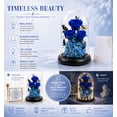 thumbnail image 2 of 3 Preserved Roses in Dome ,Real Forever Flowers Rose , Eternal Rose Gift for Her Women Girlfriend Wife ,Flower Gift for Valentines Day Birthday Mother's Day Lasting 1-3 Years-Blue, 2 of 6