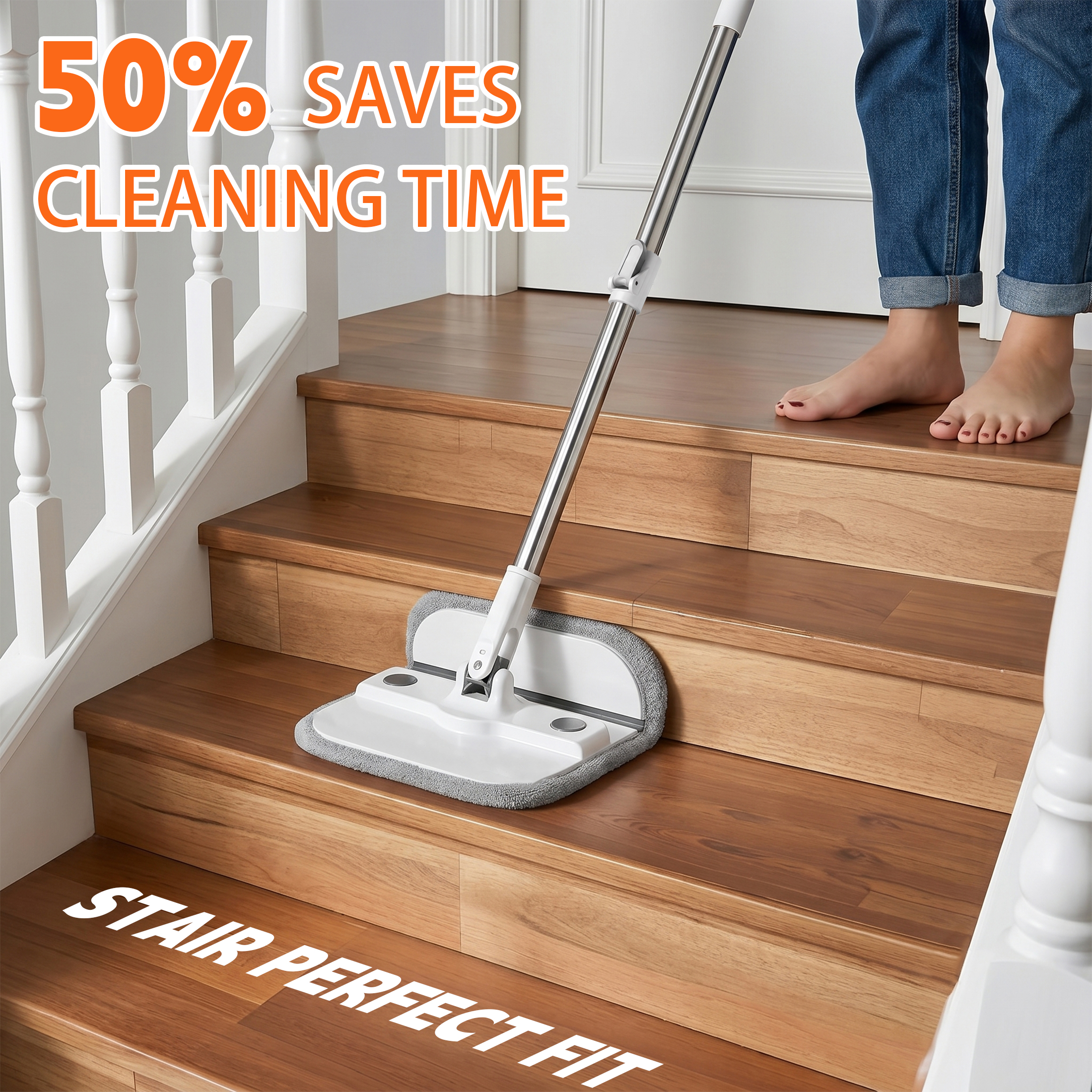CLNEZ Spin Mop and Bucket with Dual-Tank Water Separation System photo 3