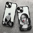 thumbnail image 2 of Great Art Aesthetic David Mona Lisa Clear Phone Case For iPhone 15 14 13 12 11 Pro Max Mini XS X XR SE 2020 7 8 Plus Soft Cover, 2 of 5