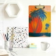 thumbnail image 4 of FMSHPON Tropical Palm Trees Clipboard Hardboard Wood Nursing Clip Board and Pull for Standard A4 Letter 13x9 inches, 4 of 7