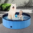 thumbnail image 2 of Demi Bonn 63" Foldable Dog Swimming Pool Large, Medium, Small Sizes, PVC Pet Pool for Outdoor, Blue, 2 of 8