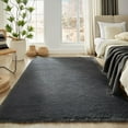 thumbnail image 4 of Ultra Soft 5x7 Area Rugs for Living Room Bedroom, Dark Grey, Shag Plush Rug for Playroom, Modern Shaggy Carpet for Beside Bed, Teens Dorm, Nursery, Home Decor Aesthetic, 4 of 6