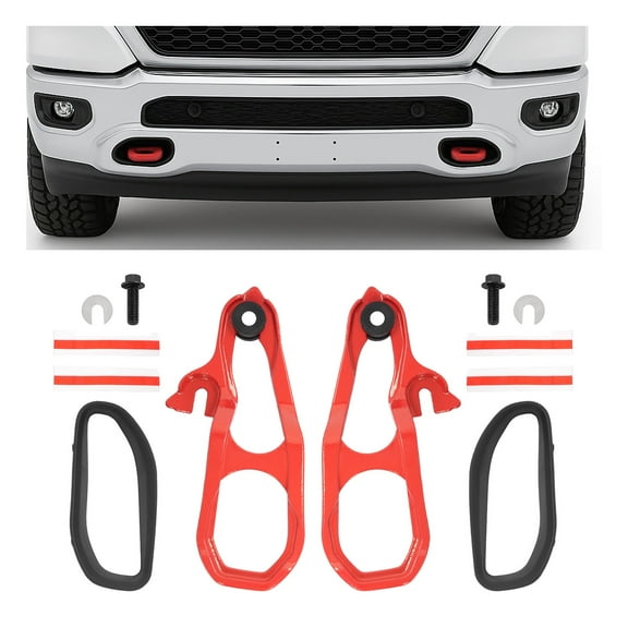 Pair Front Heavy Duty Tow Hook For Ram 1500 DT 2019-2024 #68265144AA 68272945AA