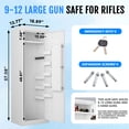 thumbnail image 2 of Sapital Biometric Rifle & Shotgun Safe, Heavy Duty Steel Gun Cabinet with Adjustable Racks, White, 2 of 6