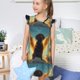 thumbnail image 4 of Fotbe Golden Cloud Winged Dog Vestido de Dormir para Niñas de 3 a 10 Años, Mangas Cortas, Estilo Princesa, Pijama Camisón con Mangas Voladas-Small, 4 of 6