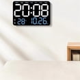 thumbnail image 4 of Electronic Wall Clock Temperature Date Display Table Clock Wall-Mounted Digital LED Alarm Clocks for Home A, 4 of 5