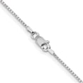 thumbnail image 3 of Diamond2Deal 10k White Gold 1mm Box Chain Necklace for Women 20", 3 of 5