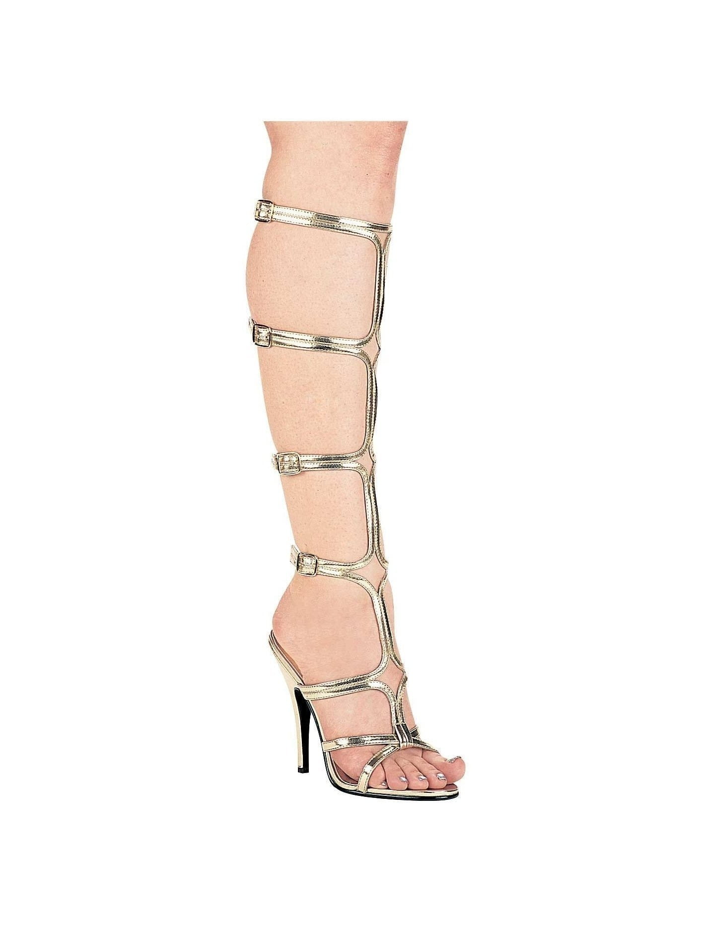 gold strappy heels size 5