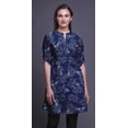 thumbnail image 3 of Bimba Kurtis Courtes pour Femmes Imprimées à Col Mandarin Robe à Manches Retroussables, 3 of 6
